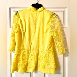 Lace Sleeves Gold Button Cover/Top